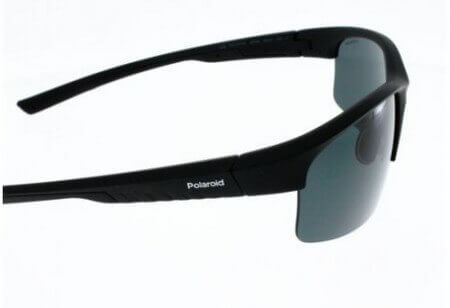 Lunettes De Soleil Polaroid Unisexe Adulte - Monture Noire Calibre 49, Verres Polarisés Gris Ronds - 8