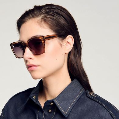 Lunettes De Soleil Sandro SD6021 108 - Noir Et Gris, Taille 49/19/140, Protection UV400, Neuves Avec étiquettes